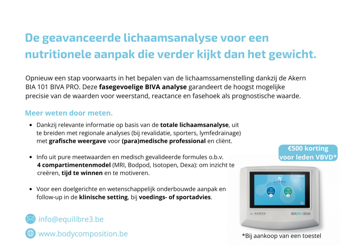 Geavanceerde lichaamsanalyse door BIVA meting